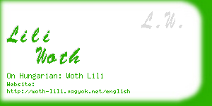 lili woth business card